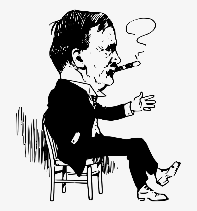 Smoking Chair Man - Illustration, transparent png