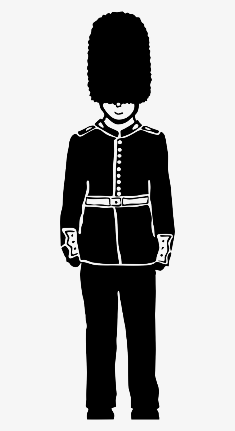Mono Colour Queen's Guard Wall Sticker Tenstickers - Queens Guard Silhouette, transparent png