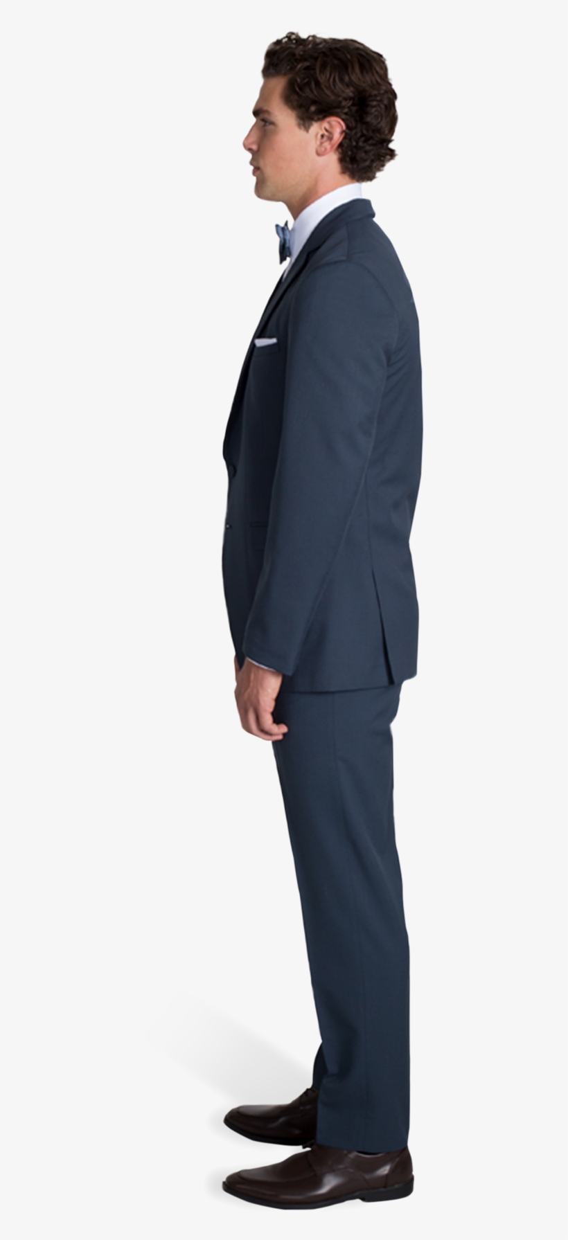 Slate Blue Notch Lapel Suit - Side Of A Tuxedo, transparent png