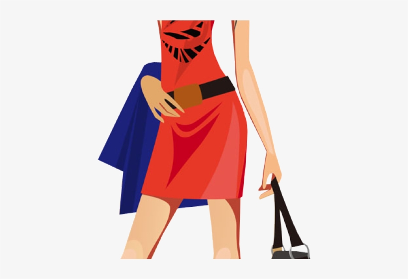 Fashion Clipart Fashion Girl - Shopping Girl Clipart Png, transparent png