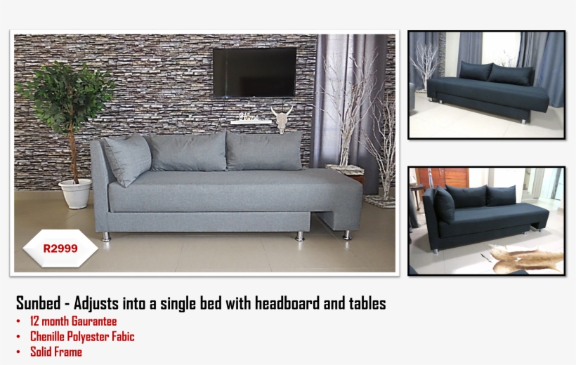 Single Sofa Bed - Studio Couch, transparent png