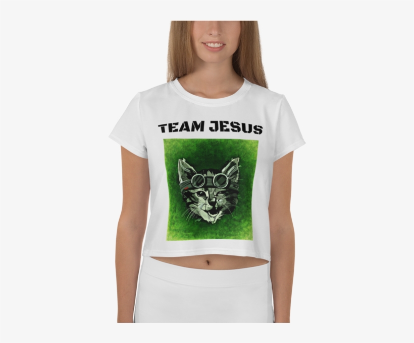 Team Jesus All-over Print Crop Tee - T-shirt, transparent png