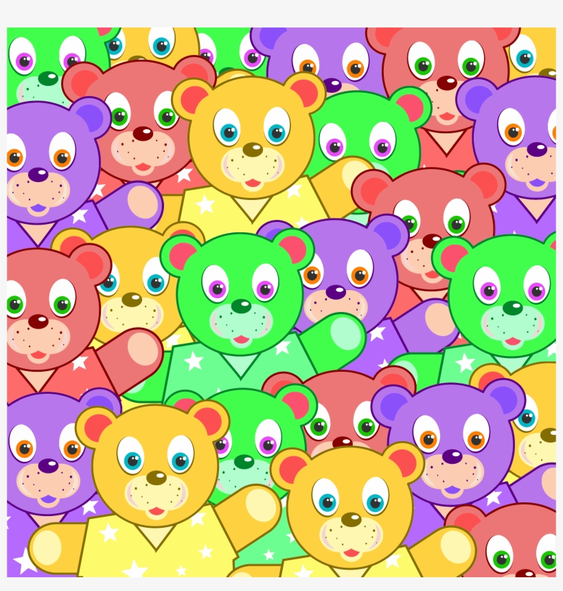 This Free Icons Png Design Of Multicolored Teddy Bears, transparent png