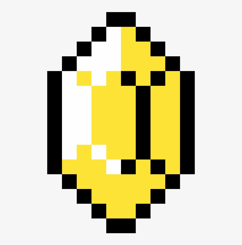 Gold Rupee - Pixel Art The Legend Of Zelda, transparent png
