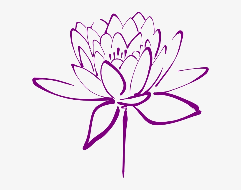 Purplelotus Clip Art At Clker Com - Lotus Transparent Flower, transparent png