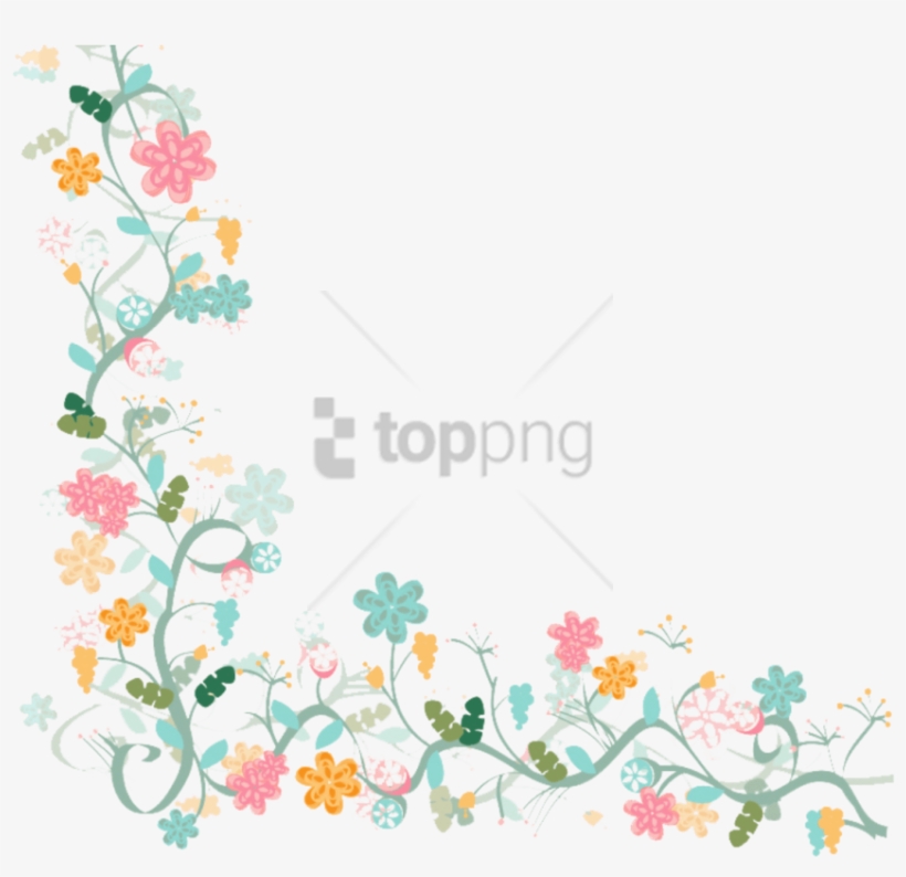 Free Png Watercolor Flower Vector Border Png Image - Flower Border With Transparent Background, transparent png