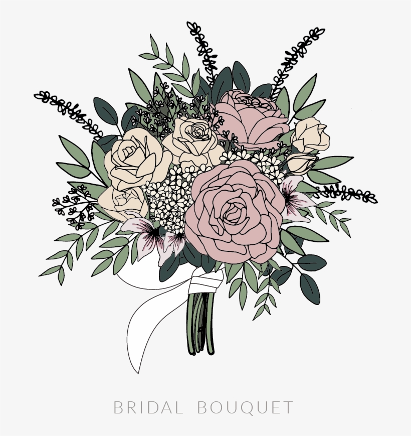 Wedding Menu Pics Words-01 - Bouquet, transparent png