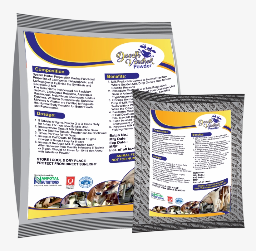 Herbal Milk Enhancer Supplement For Cattle - Brochure, transparent png