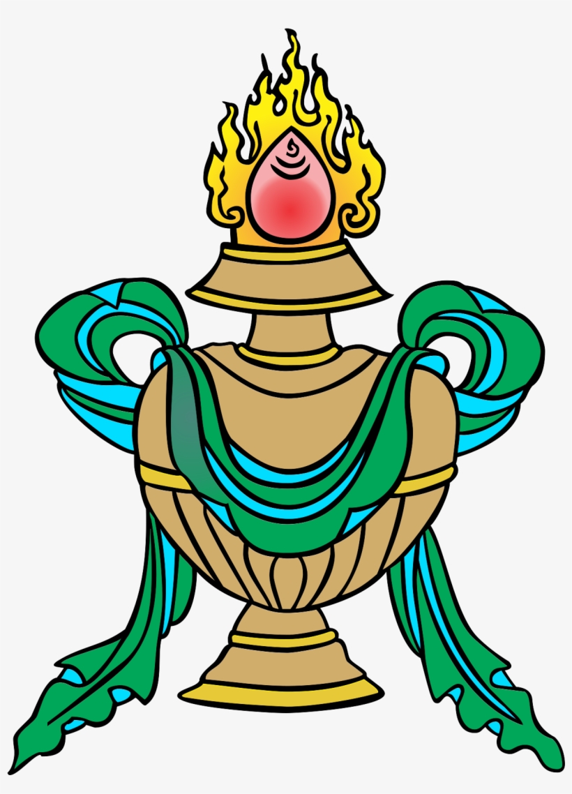 The Vase In Buddhism Ashtamangala Represents Health, - Treasure Vase Buddhism, transparent png