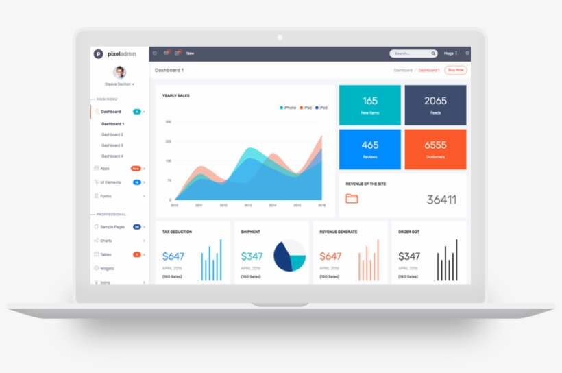 Computer Dashboard - Business Analytics Dashboard Technology On ...