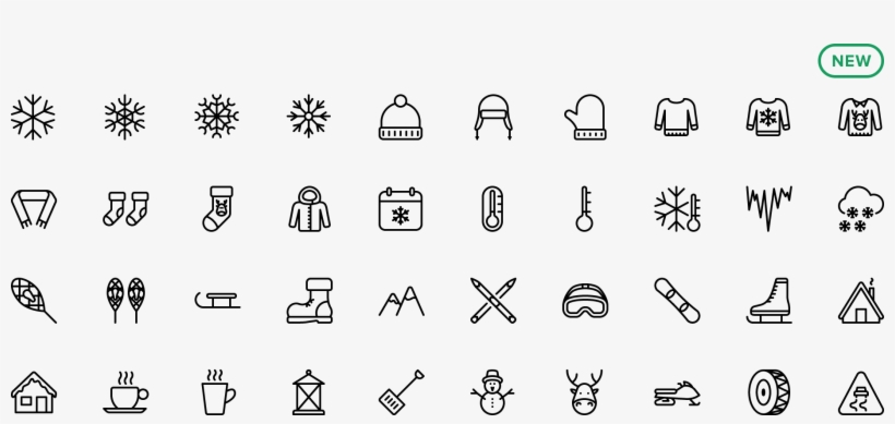 Icon Winter - Line Art, transparent png