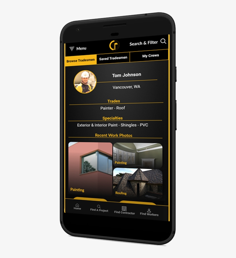 Tradesmen Phone Perspective - Smartphone, transparent png