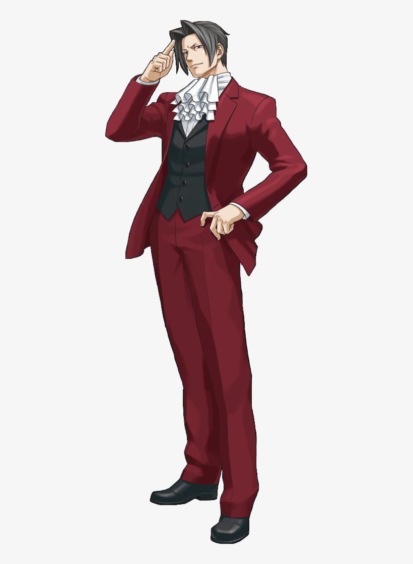 Miles Edgeworth Gk2 - Byakuya Togami And Miles Edgeworth, transparent png