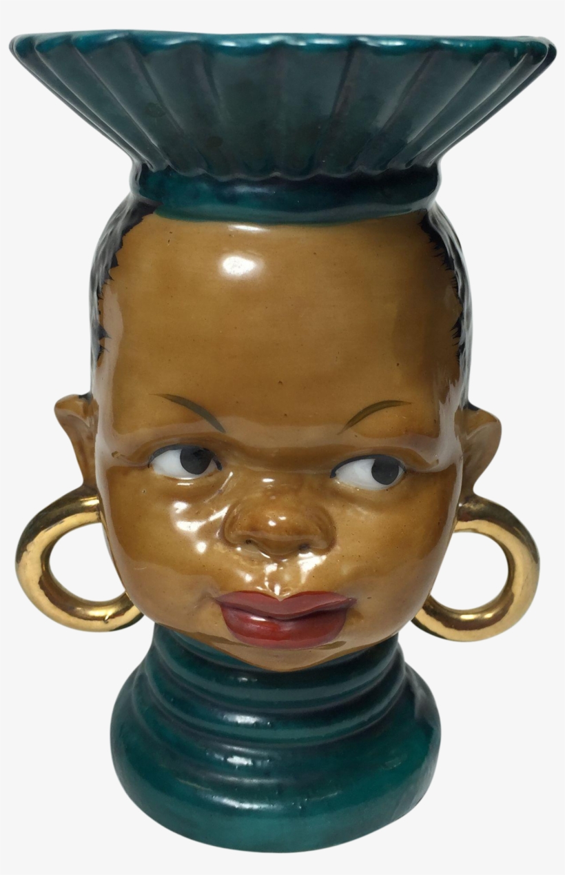 Ethnic Tribal Lady Head - African Vases, transparent png