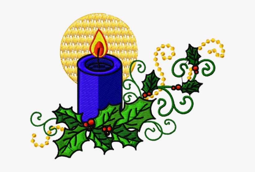 Christmas Candles 10 Machine Embroidery Designs Cd - Illustration, transparent png