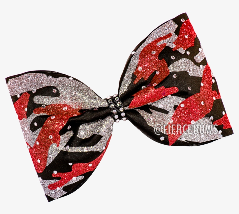 Glitter Camo And Rhinestone Tailless Bow - Glitter, transparent png