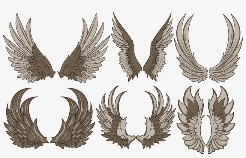 Vintage Wings Vector Set - Wings Vector Free, transparent png