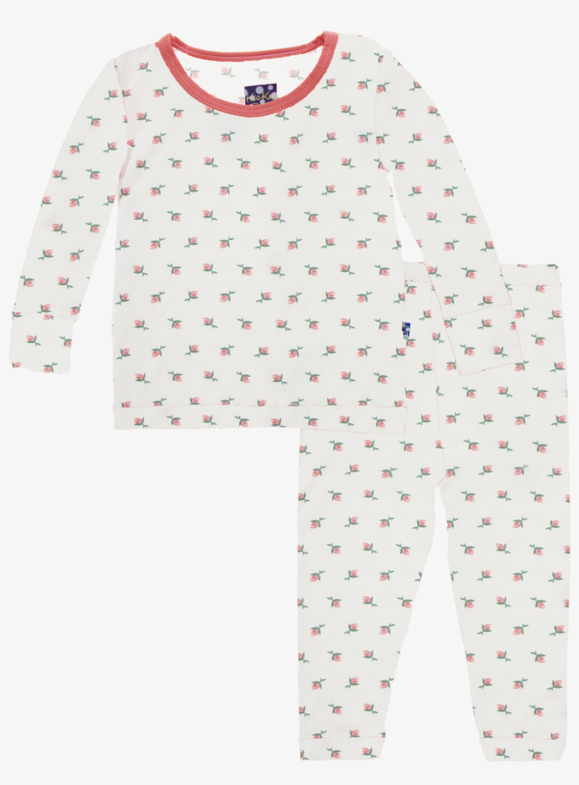 Kickee Pants Custom Print Long Sleeve Pajama Set - Polka Dot, transparent png