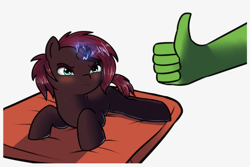 Neuro, Blushing, Laying Down, My Little Pony - Cartoon, transparent png