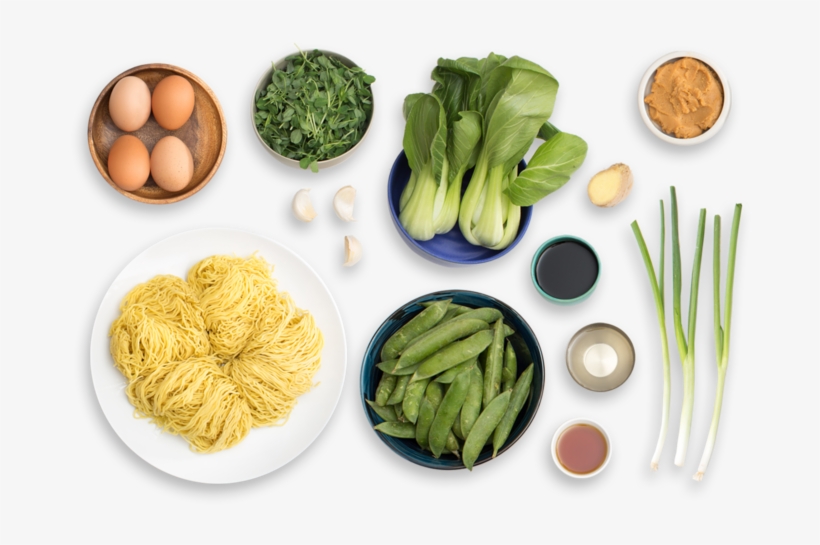 Spring Miso Ramen With English Peas, Pea Shoots & Soft-boiled - Ramen Ingredients, transparent png