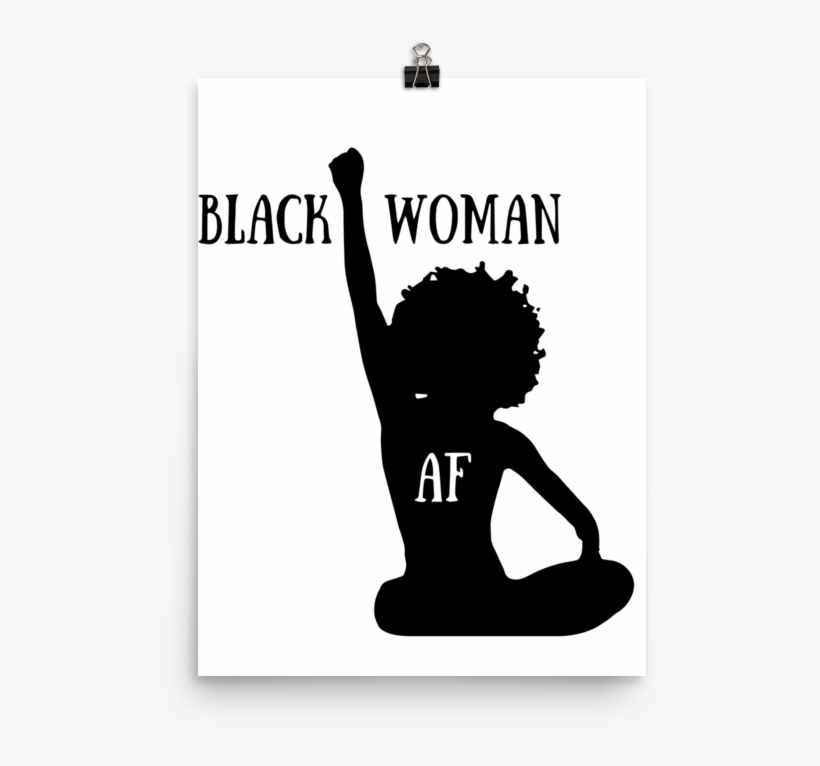 Black Woman Af - Silhouette, transparent png