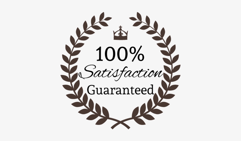 100% Satisfaction Guaranteed - Laurel Wreath With Initial, transparent png