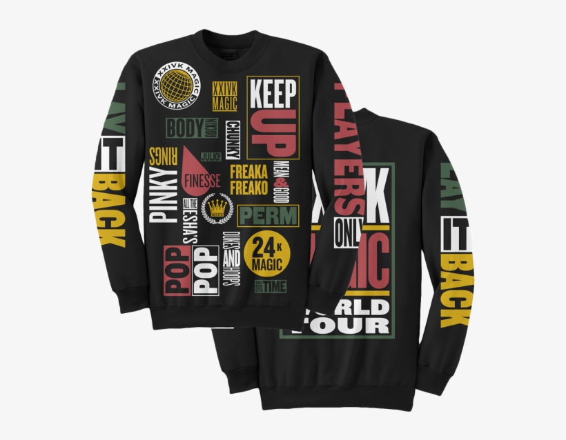 Bruno Mars World Tour Crewneck, transparent png