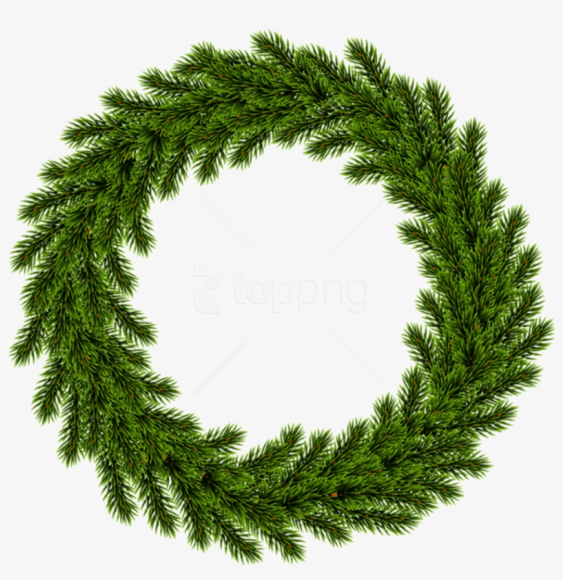 Free Png Pine Wreath Png - Венок Хвойный, transparent png