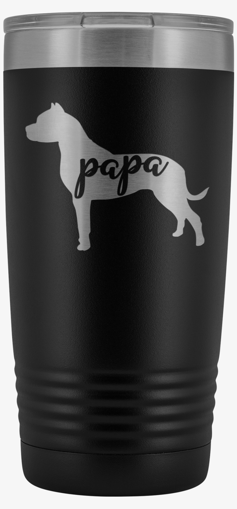 Pit Bull Papa Tumbler, Pitbull Dog Dad 20oz Insulated - Dog, transparent png