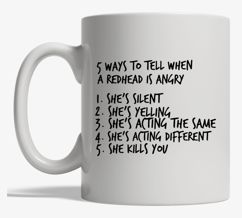 5 Ways To Tell When A Redhead Is Angry She's Silent - Beer Stein, transparent png