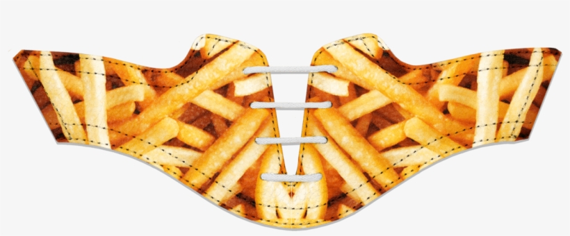 Women's French Fry Saddles With White Laces - French Fries, transparent png