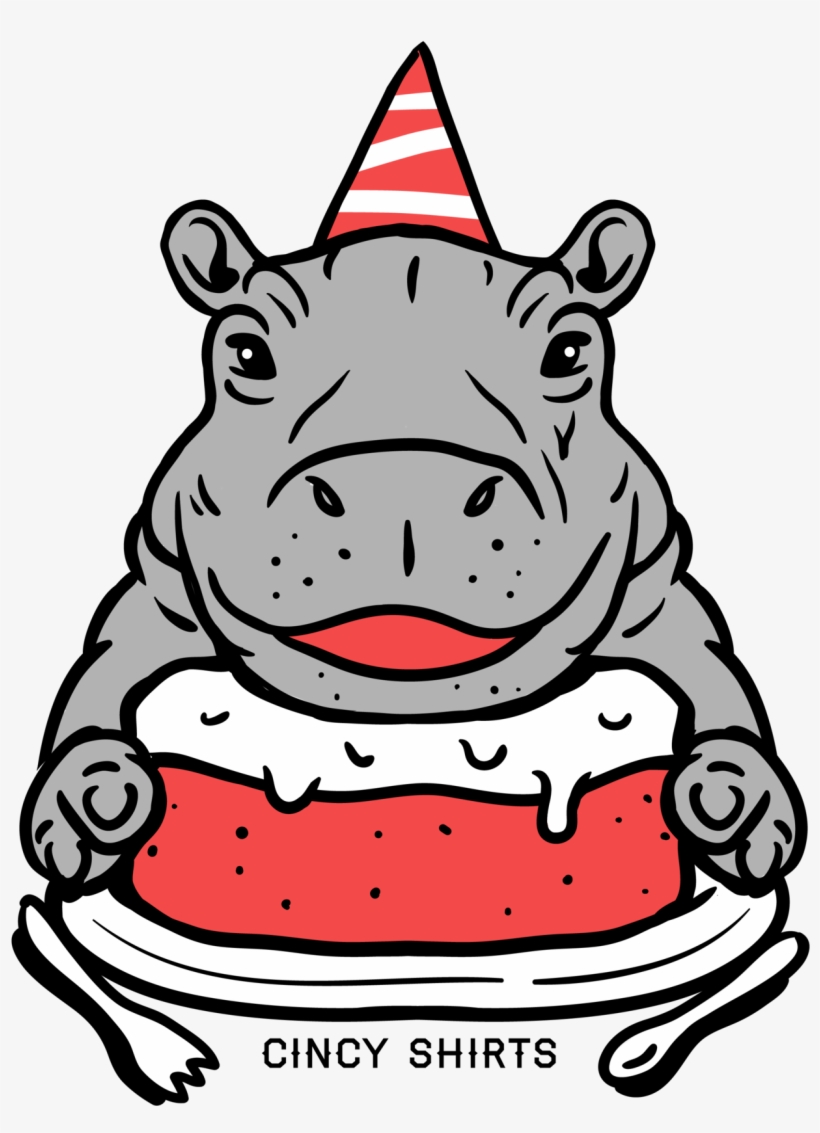 Fiona The Hippo Birthday Tattoo - Cartoon, transparent png