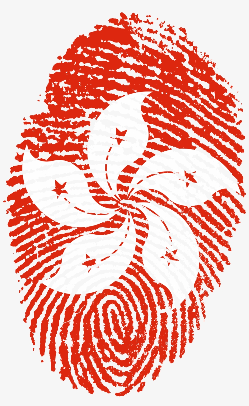 Hong Kong Flag Fingerprint Country 654339 - Trinidad And Tobago Finger Print, transparent png