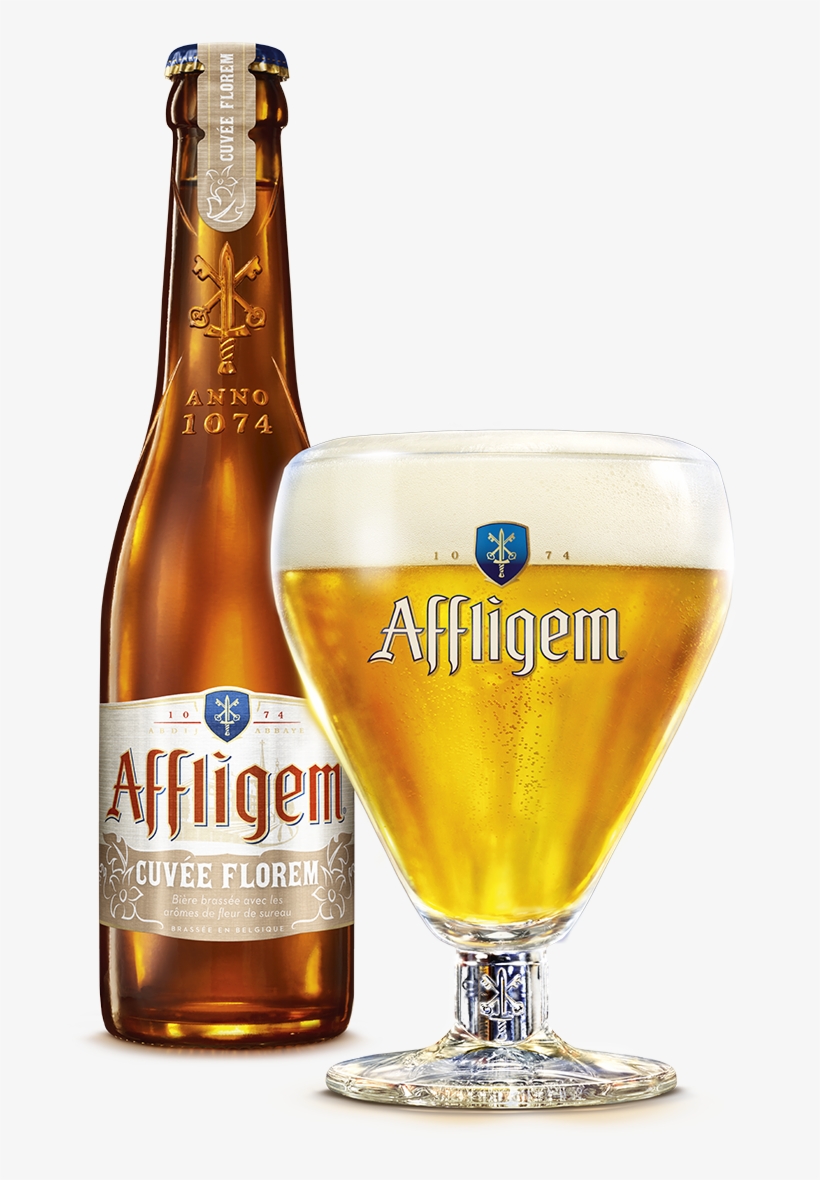 Bottle & Glass Florem - Vlaams Brabant Bier, transparent png