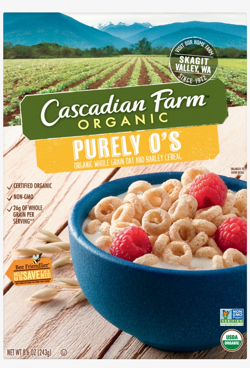 Cascadian Farm Organic Purely O's Cereal, - Cascadian Farms O's, transparent png
