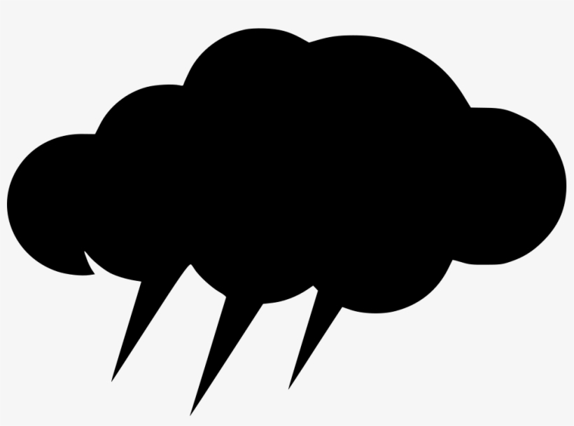 Lightning Cloud Svg Icon - Storm Icon Png, transparent png