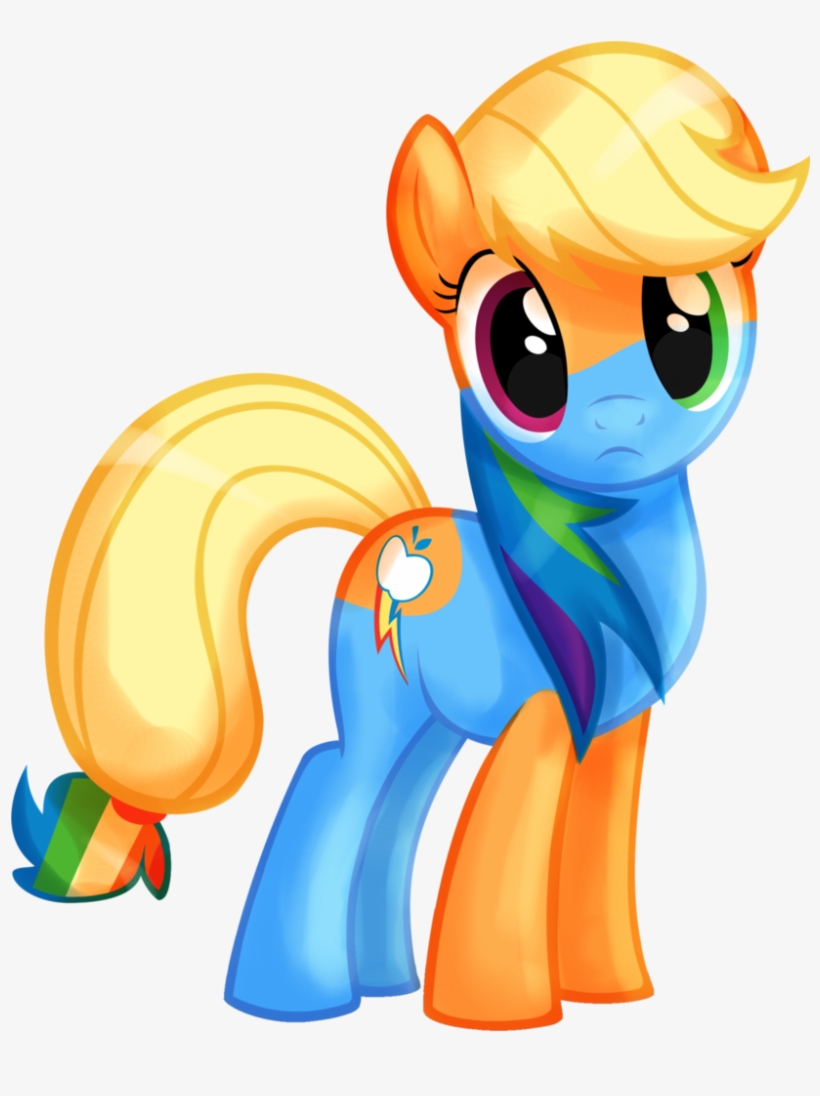Goldennove, Fusion, Rainbow Dash, Safe, Solo, Sparkles - Rainbow Dash And Applejack Fusion, transparent png