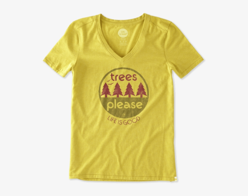 Women's Trees Please Circle Cool Vee - Active Shirt, transparent png