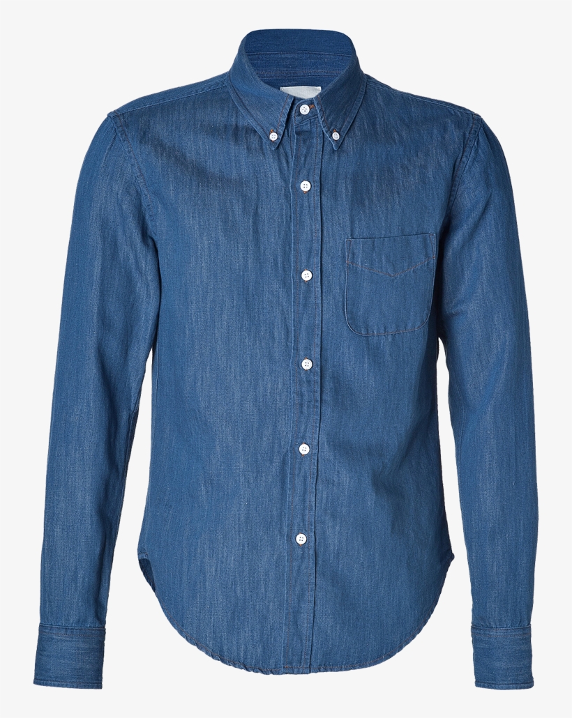 Band Of Outsiders Blue Denim Shirt - Band Of Outsiders Denim Shirt, transparent png