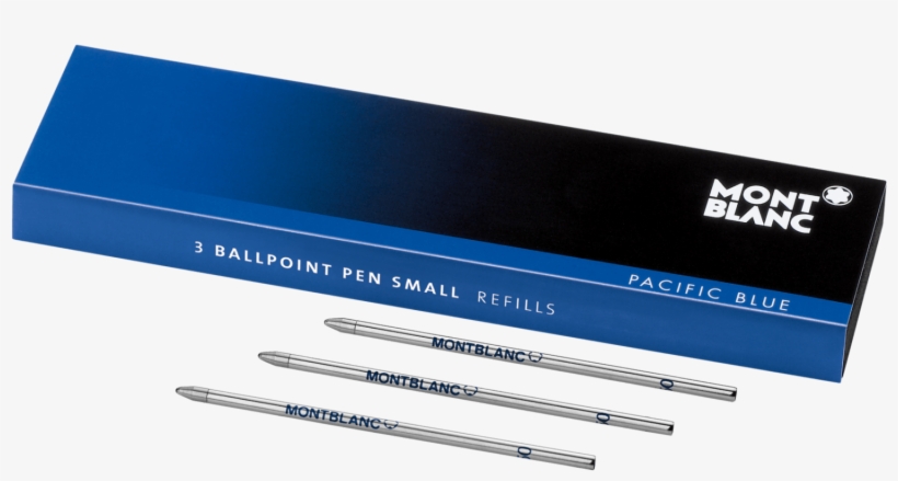 3 Ballpoint Pen Refills Small Pacific Blue For Meisterstück - Paper, transparent png