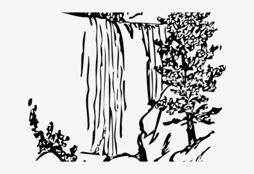 Waterfall Clipart Silhouette - Water Fall Clip Art, transparent png