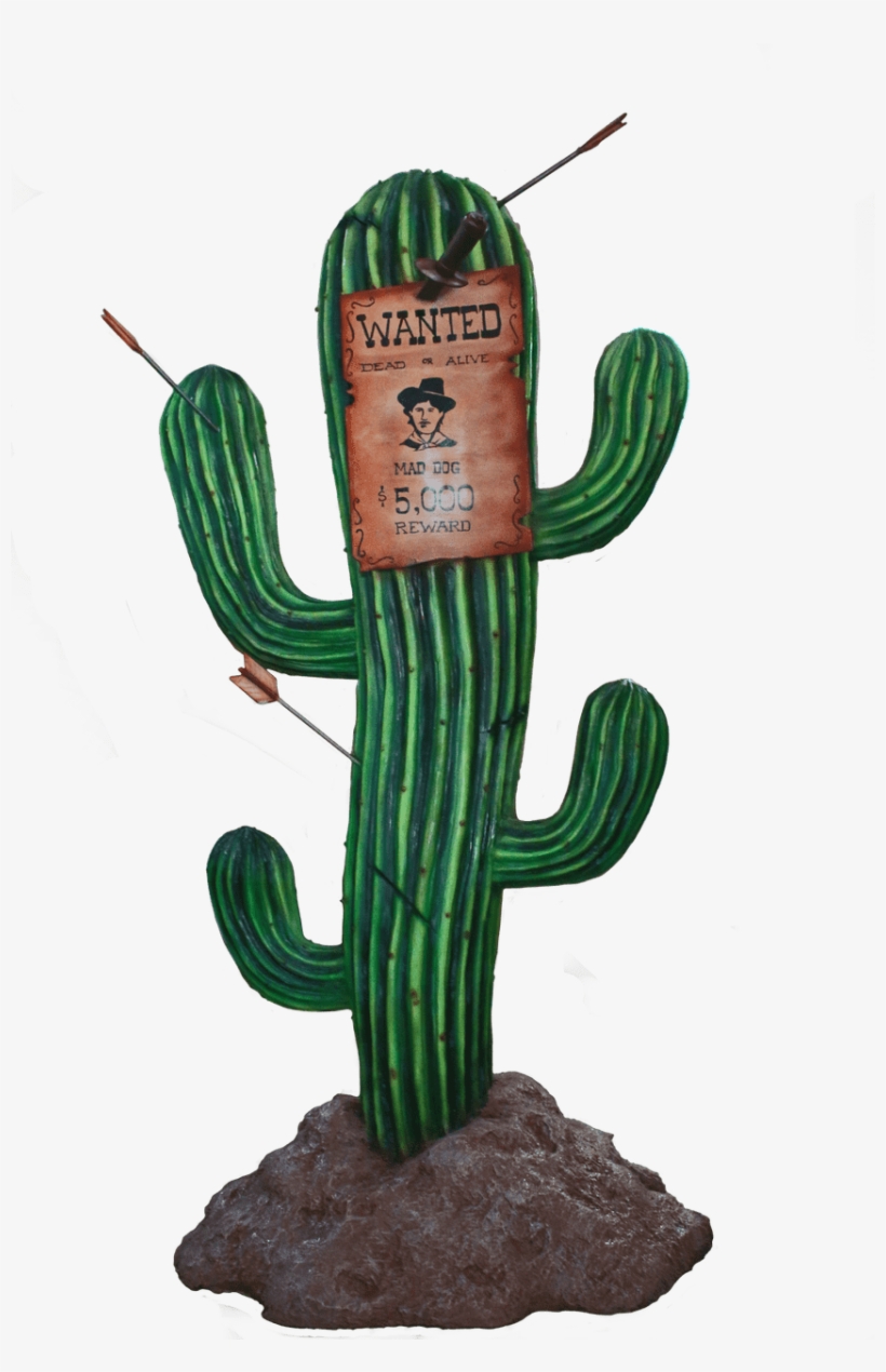 Cactus Sign Life Size Cowboy Prop Decor Resin Statue - Weberocereus, transparent png