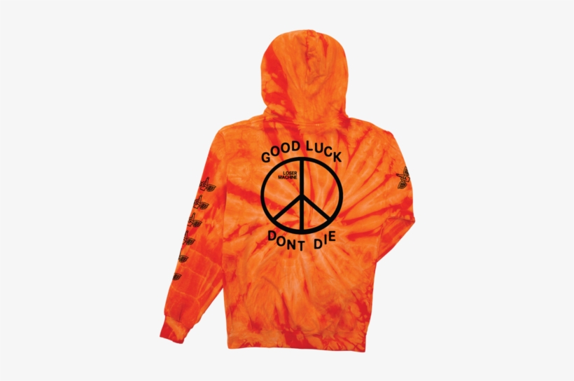 Trench Light Tie Dye Pullover Orange Spiral - Hoodie, transparent png