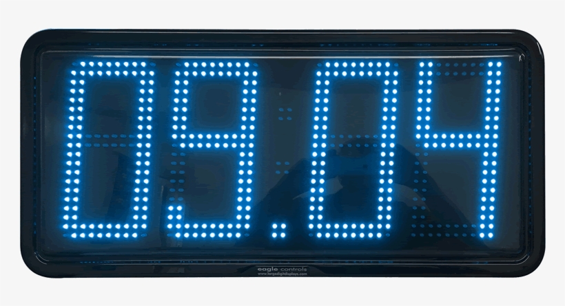 Large Digital Clock Blue - Display Device, transparent png