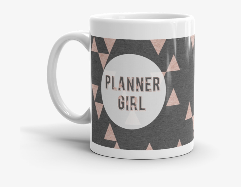 Rose Gold Triangle 'planner Girl' Mug - Coffee Cup, transparent png