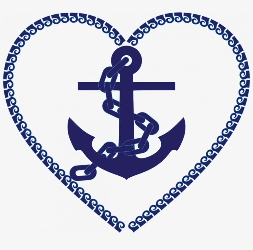 Clipart Nautical Heart Anchor - Clipart Nautical, transparent png