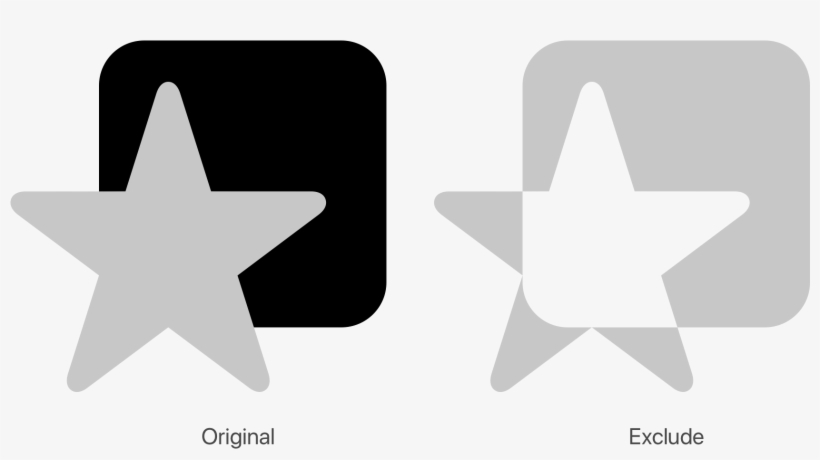 When Excluding Shapes, All The Shape Components Below, transparent png