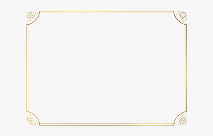 Golden Frame - Line Art, transparent png