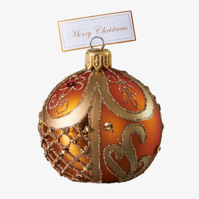 Hand Crafted Christmas Ornament Ornate Peach Cardholder - Christmas Ornament, transparent png