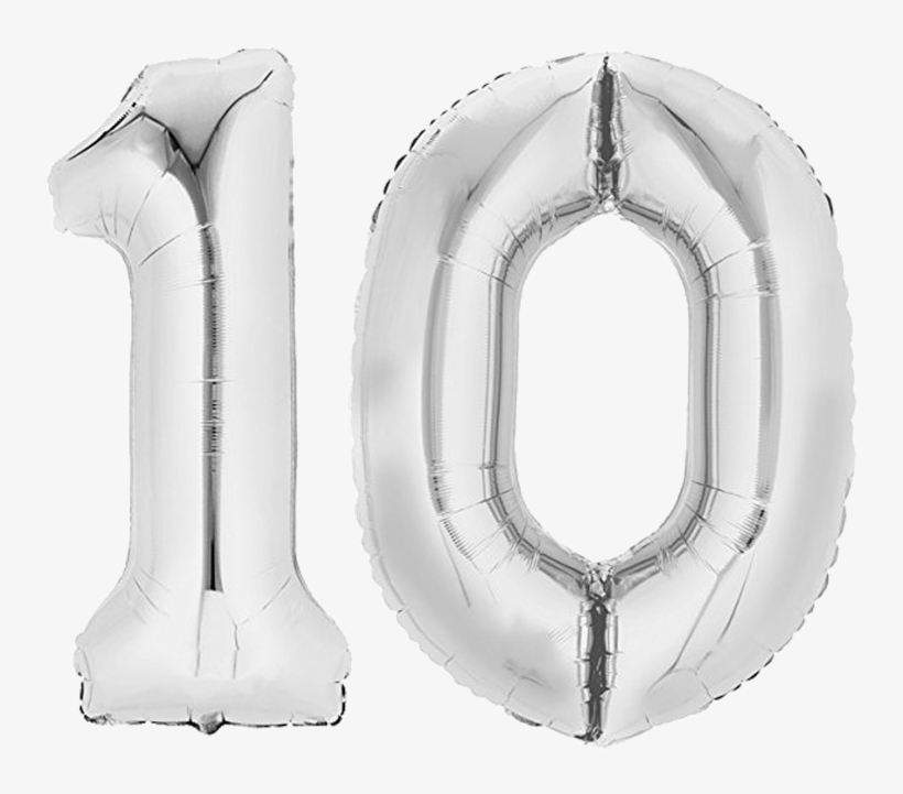 Cumpleaños De Globos De Papel Globo 80 Cm Plata Letras - 10 Ballon, transparent png